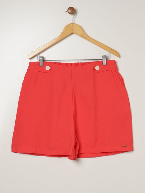 Short Alfaiataria Plus Size Feminino VERMELHO