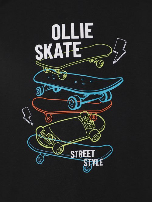 Camiseta Regata Estampada Infantil Para Menino- PRETO