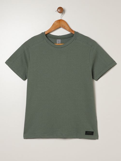 Camiseta Manga Curta Juvenil Para Menino - VERDE