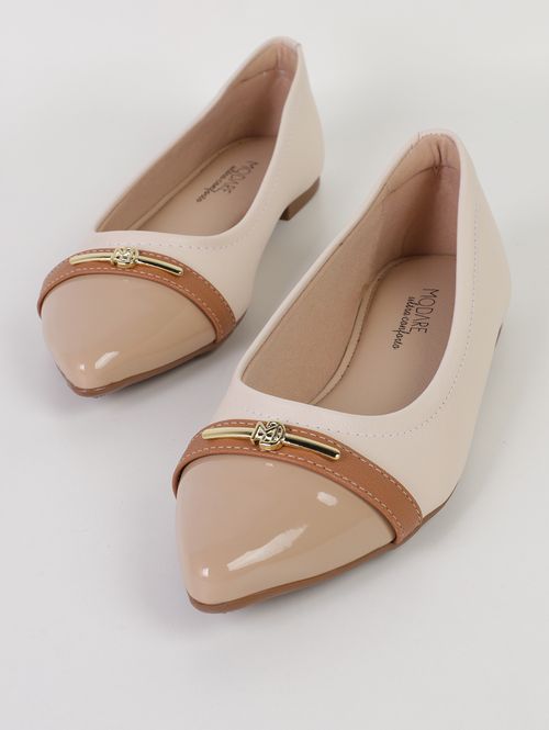 Sapatilha Bico Fino Modare Feminina CREME/BEGE