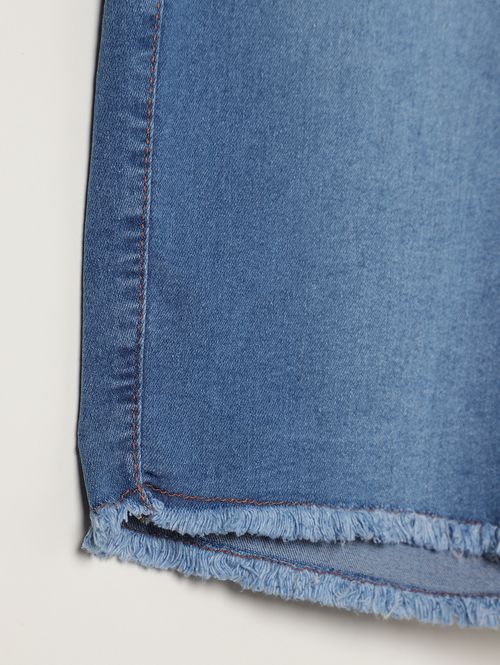 Short Jeans Plus Size Feminino AZUL