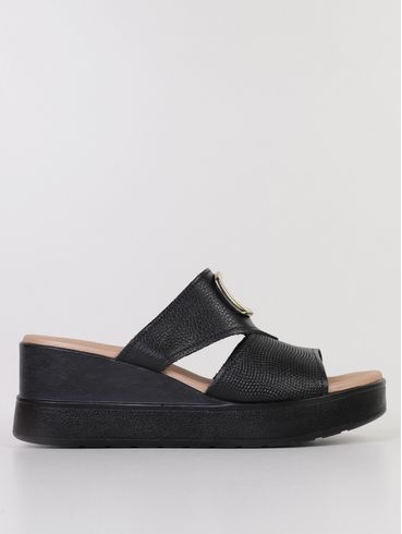 Tamanco Florença Couro Pegada Feminino PRETO