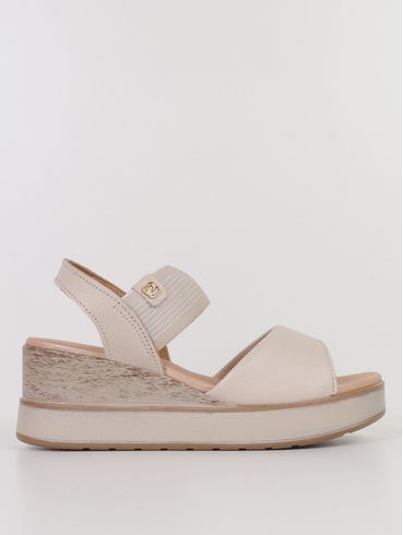 Sandália Florença Couro Pegada Feminina OFF WHITE