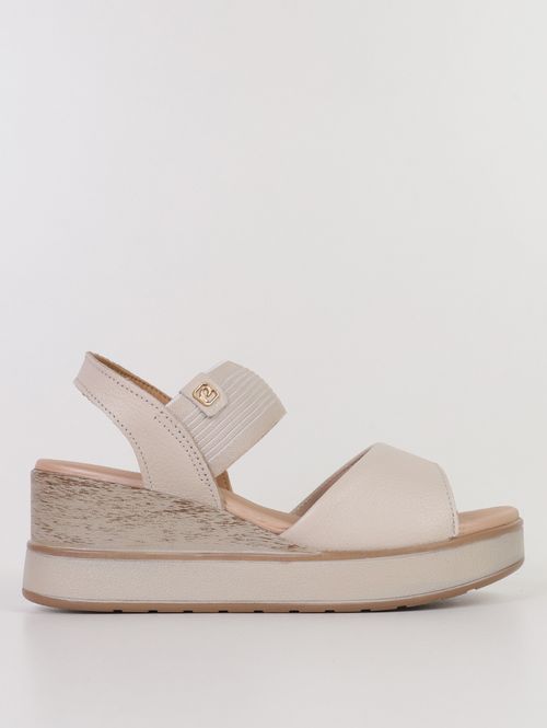 Sandália Florença Couro Pegada Feminina OFF WHITE