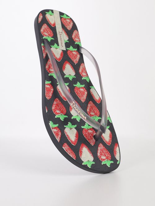 Chinelo Mood Ipanema Feminino PRETO/VERMELHO