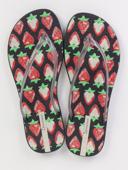 Chinelo Mood Ipanema Feminino PRETO/VERMELHO