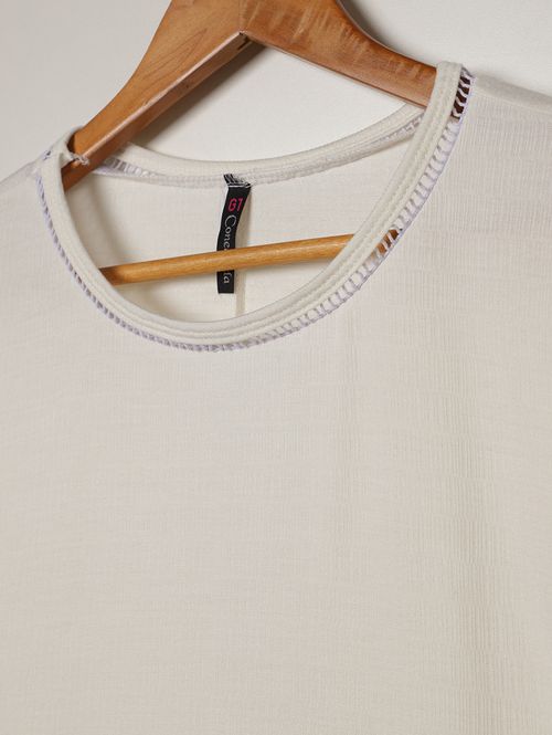 Blusa Malha Vicenza Plus Size Feminina OFF WHITE