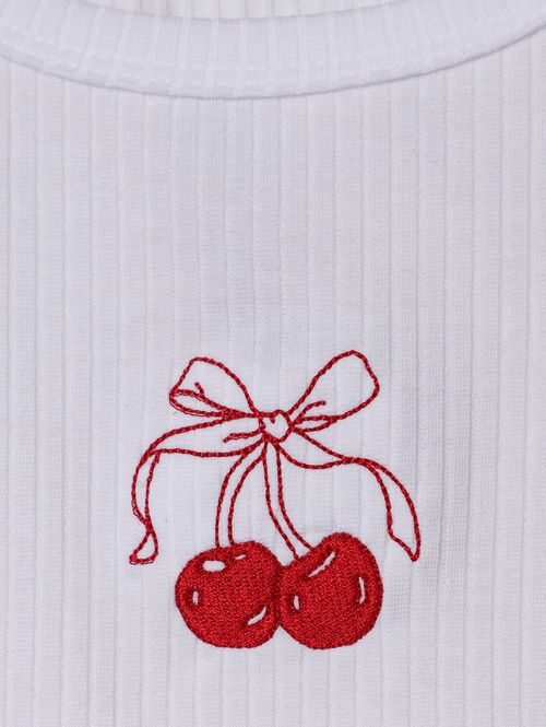 Blusa Canelada Juvenil Para Menina - BRANCO