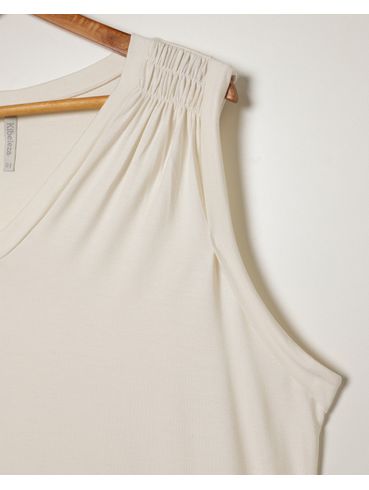 Blusa Manga Curta Plus Size Feminina OFF WHITE