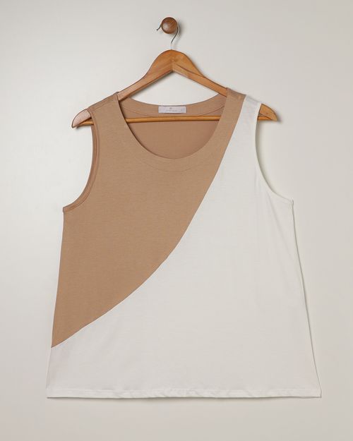 Blusa Malha Autentique Plus Size Feminina OFF WHITE/OFF WHITE/BEGE