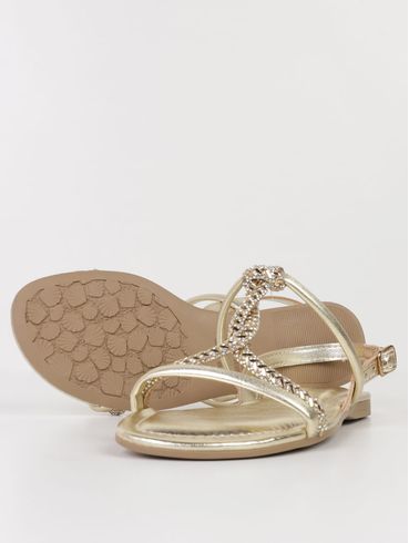 Sandália Champagne  Juvenil Para Menina - DOURADO