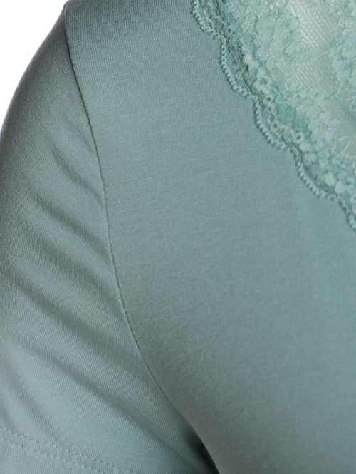 Camisola Com Renda Feminina VERDE CLARO