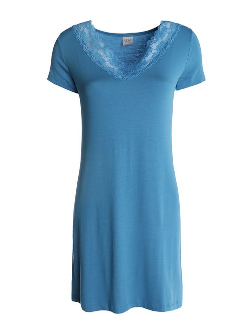 Camisola Com Renda Feminina AZUL