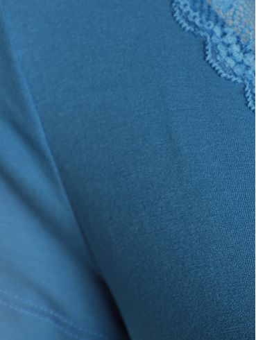 Camisola Com Renda Feminina AZUL