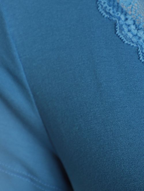 Camisola Com Renda Feminina AZUL