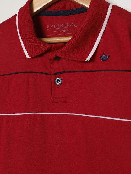 Polo Malha Manga Curta Infantil Para Menio - VERMELHO