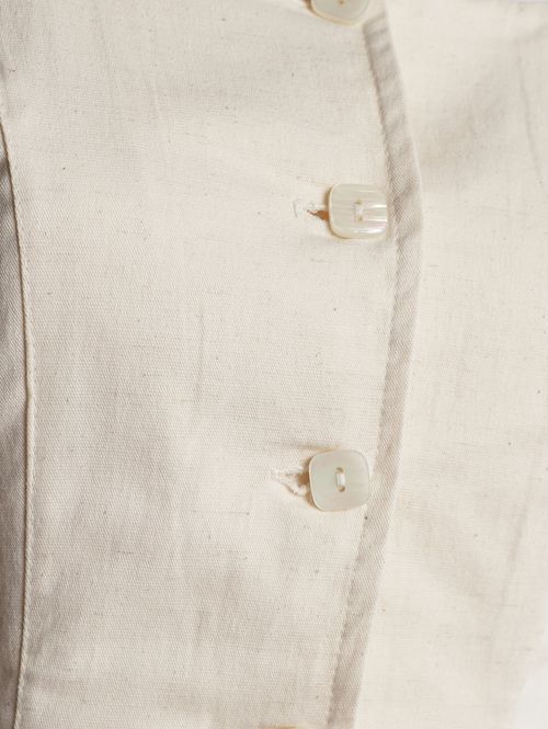 Blusa Regata Linho Feminina OFF WHITE