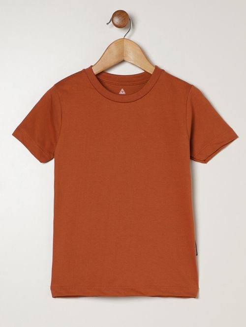 Camiseta Manga Curta Infantil Para Menino - MARROM