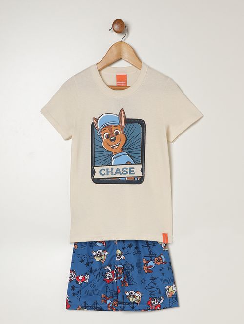 Conjunto Patrulha Canina Infantil Para Menino - OFF WHITE