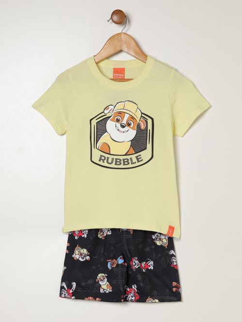 Conjunto Patrulha Canina Infantil Para Menino - AMARELO