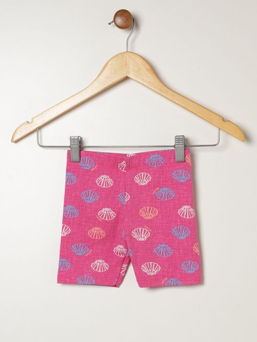 Bermuda Cotton Infantil Para Menina - ROSA