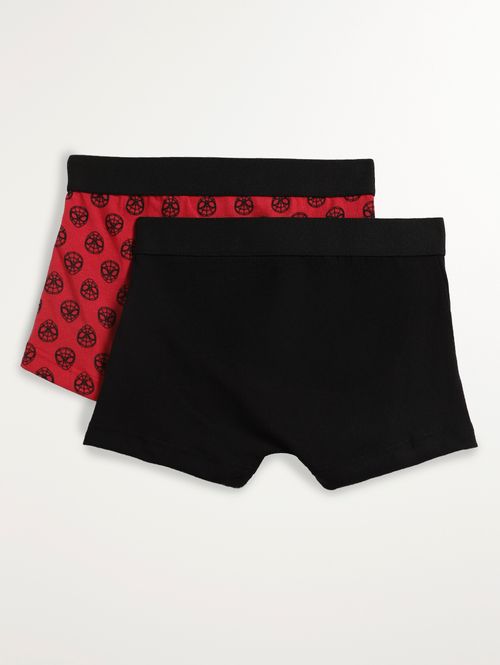 Kit Cuecas Spider Man Marvel Juvenil Para Menino- VERMELHO/PRETO