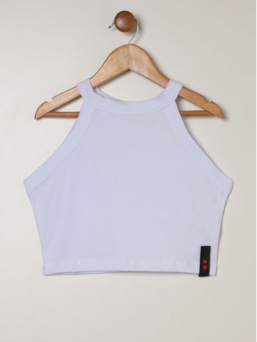 Blusa Regata Cotton Juvenil Para Menina - BRANCO