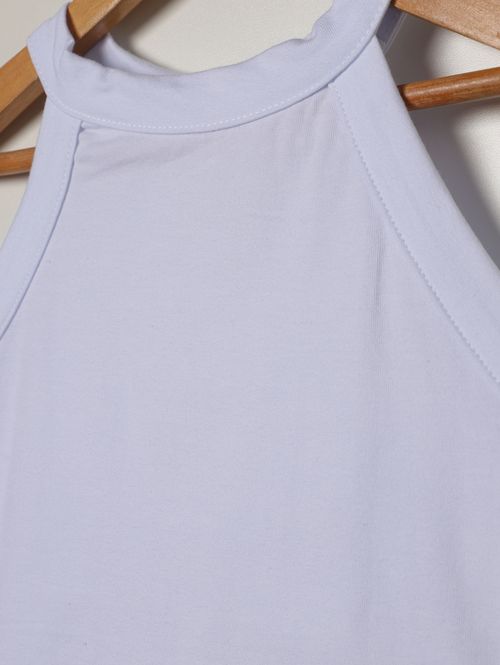 Blusa Regata Cotton Juvenil Para Menina - BRANCO