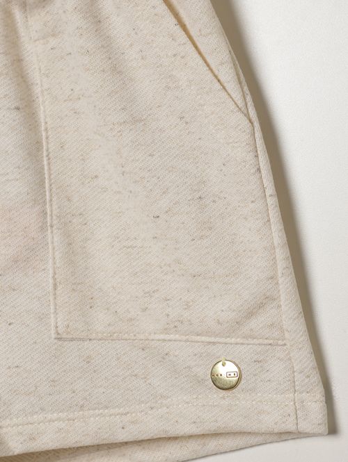 Short Moletinho Juvenil Para Menina - NATURAL