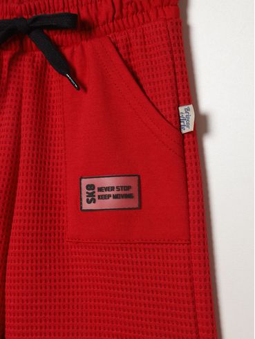 Bermuda Malha Infantil Para Menino - VERMELHO
