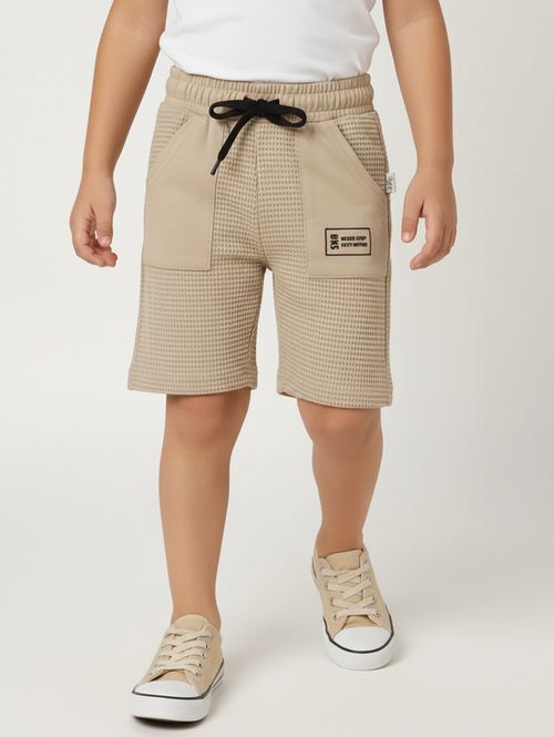 Bermuda Malha Infantil Para Menino - BEGE