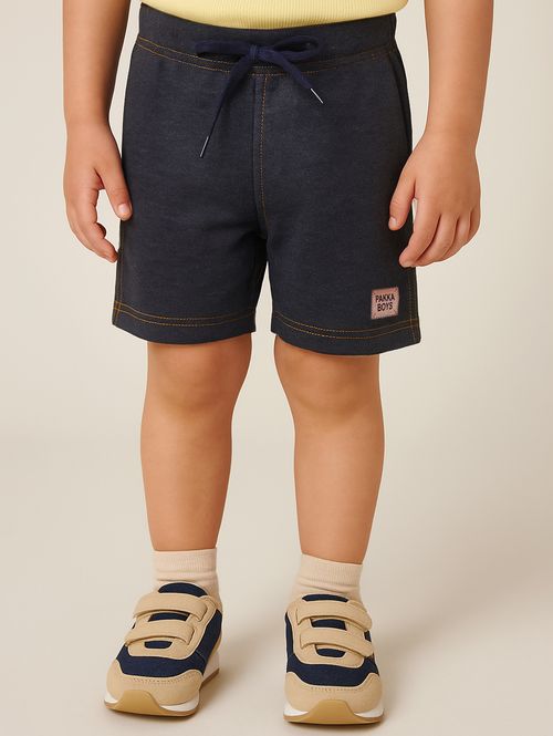 Bermuda Moletinho Infantil Para Menino - MARINHO