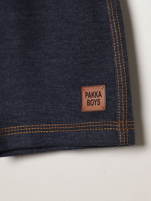 Bermuda Moletinho Infantil Para Menino - MARINHO