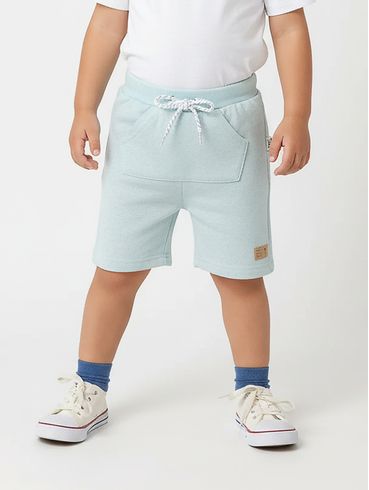 Bermuda Moletinho Infantil Para Menino - AZUL