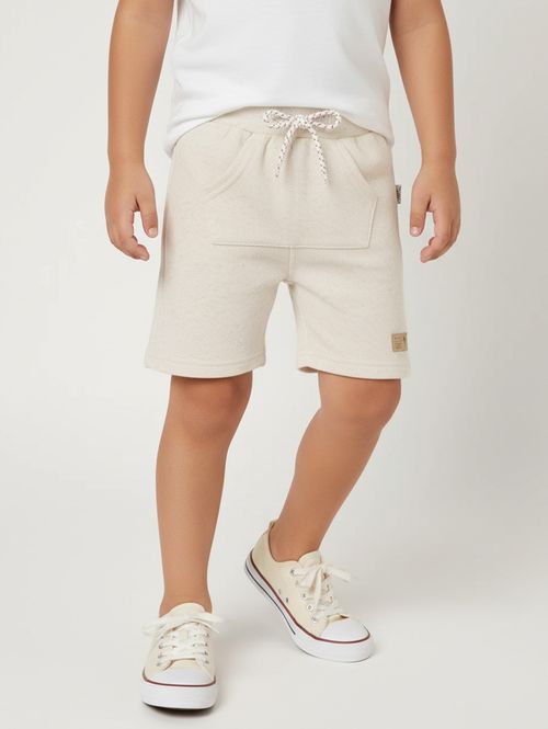 Bermuda Moletinho Infantil Para Menino - NATURAL