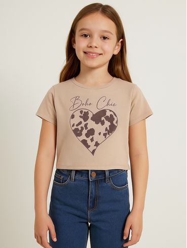 Blusa Viscolycra Juvenil Para Menina BEGE