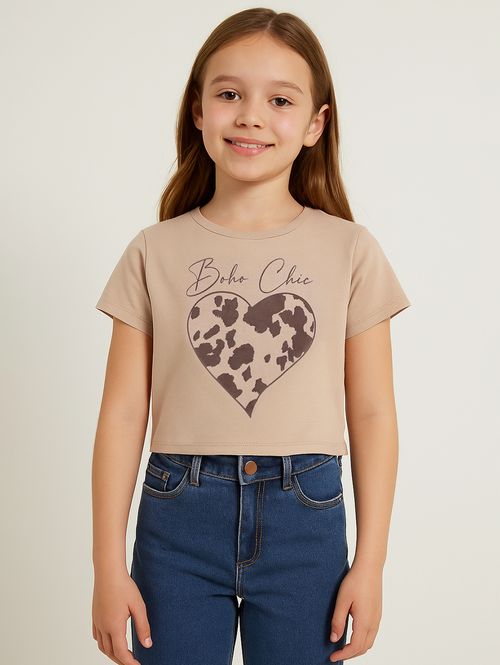Blusa Viscolycra Juvenil Para Menina BEGE