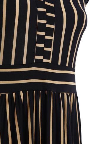 Vestido Listrado Feminino PRETO/DOURADO