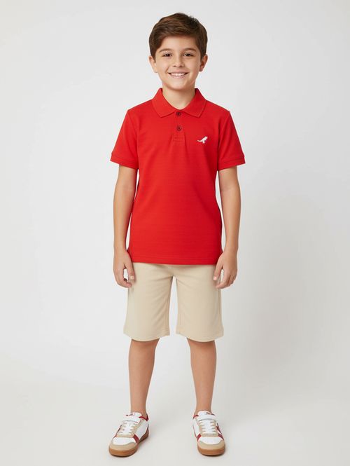 Conjunto Curto Infantil Para Menino - VERMELHO