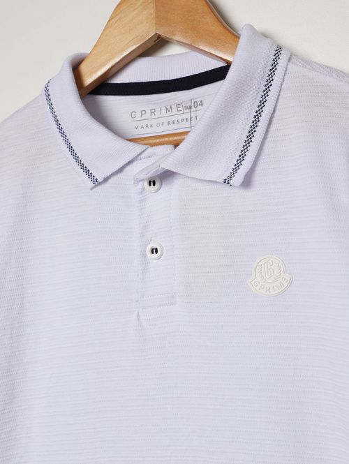 Polo Manga Curta Infantil Para Menino  - BRANCO
