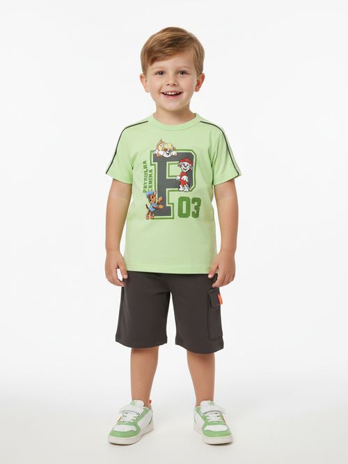 Conjunto Curto Infantil Para Menino - VERDE