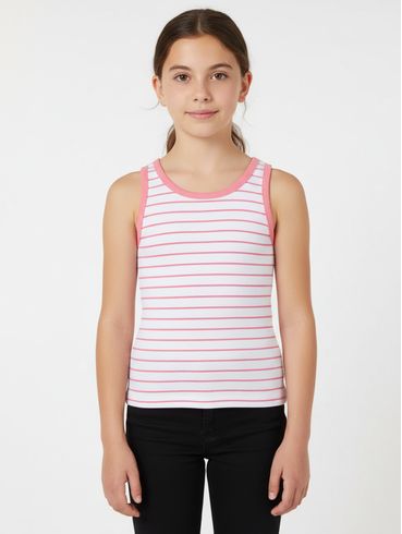 Blusa Regata Listrada Juvenil Para Menina - ROSA