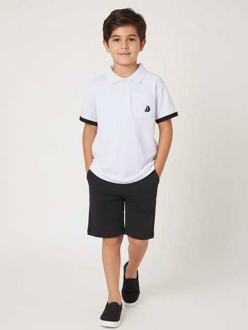 Conjunto Polo Infantil Para Menino - BRANCO
