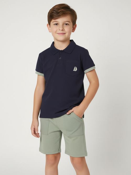 Conjunto Polo Infantil Para Menino - MARINHO