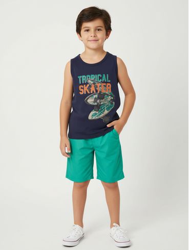Conjunto Curto Infantil Para Menino - MARINHO