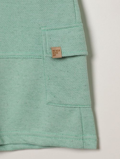 Bermuda Linho Cargo Juvenil Para Menino - VERDE