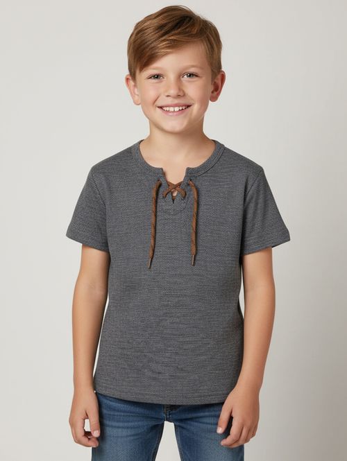 Camiseta Manga Curta Infantil Para Menino - MARINHO