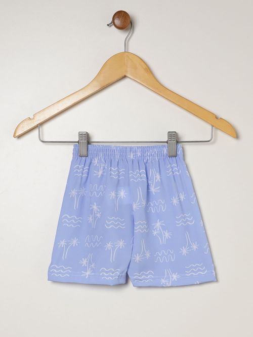 Bermuda Estampada Infantil Para Menino - AZUL