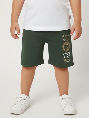 Bermuda Estampada Infantil Para Menino - VERDE