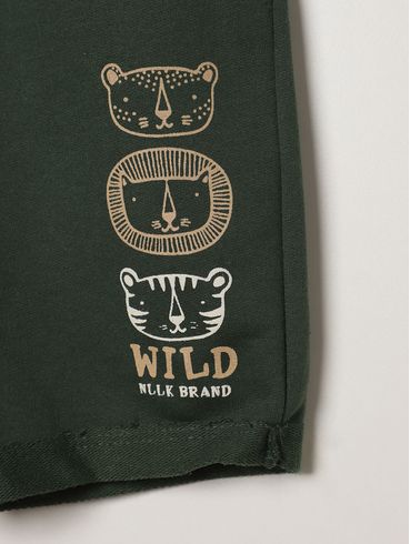 Bermuda Estampada Infantil Para Menino - VERDE